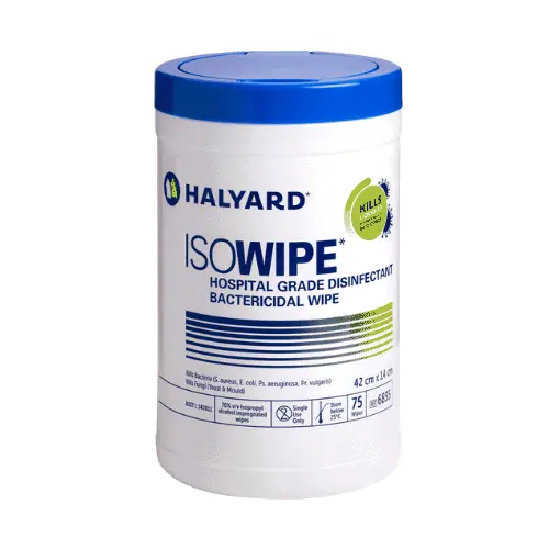 Halyard Isowipe Bacterial Wipes
