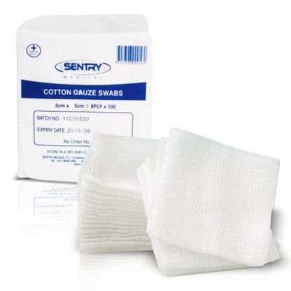 Gauze Nail Wipes 5cm X 5cm 100pk