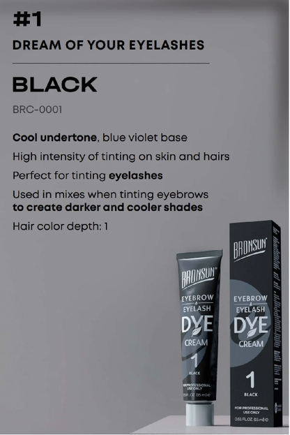 Bronsun Lash And Brow Cream Dye 15ml